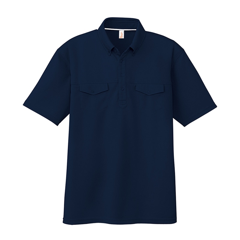 コーコス信岡 消臭 半袖BDポロシャツ AS-557 ネイビー LL 1枚（ご注文単位1枚）【直送品】