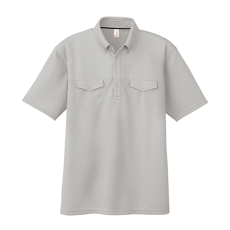 コーコス信岡 消臭 半袖BDポロシャツ AS-557 シルバーグレー S 1枚（ご注文単位1枚）【直送品】