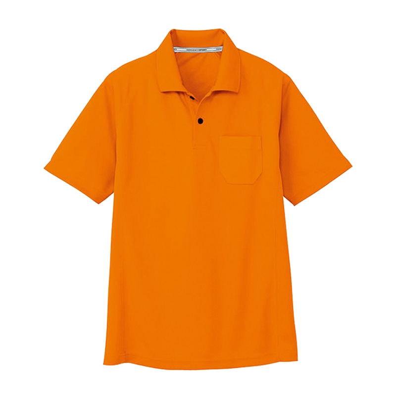 コーコス信岡 半袖ポロシャツ 胸ポケット付き AS-1657 オレンジ LL 1枚（ご注文単位1枚）【直送品】