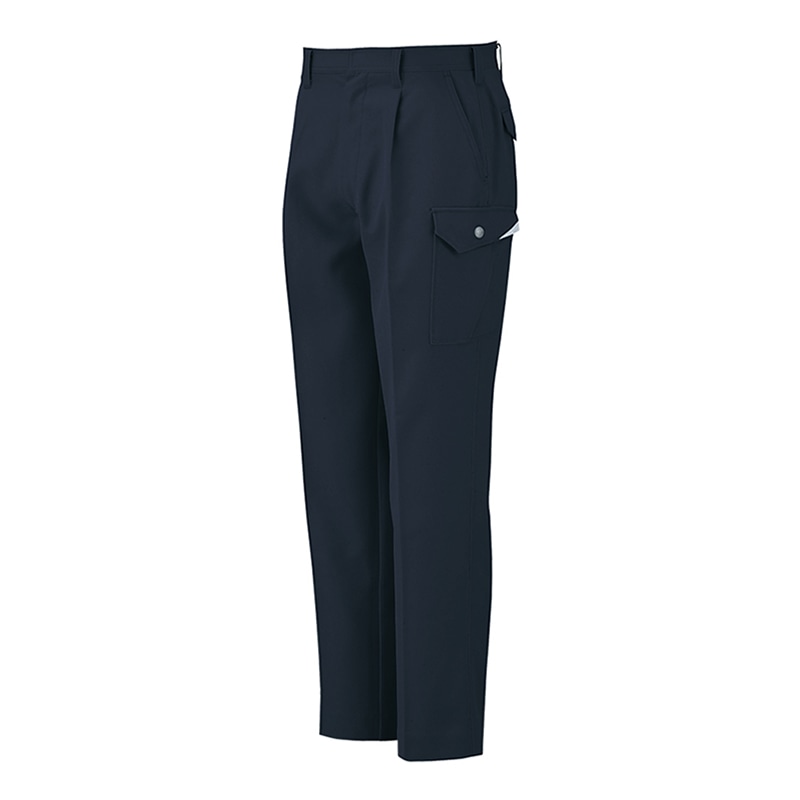 コーコス信岡 裏綿 ワンタックカーゴパンツ AS-1725 ミッドナイトネイビー 82cm 1枚（ご注文単位1枚）【直送品】