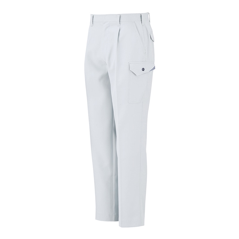 コーコス信岡 裏綿 ワンタックカーゴパンツ AS-1725 メタリックシルバー 112cm 1枚（ご注文単位1枚）【直送品】