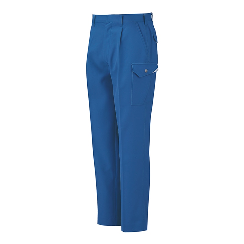 コーコス信岡 裏綿 ワンタックカーゴパンツ AS-1725 レアルブルー 91cm 1枚（ご注文単位1枚）【直送品】