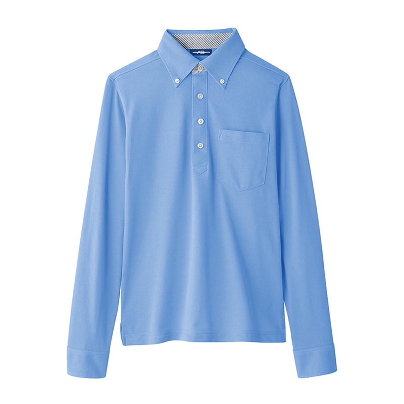 コーコス信岡 マルチ7ビズ ポロ長袖 A-278 サックス M 1枚（ご注文単位1枚）【直送品】