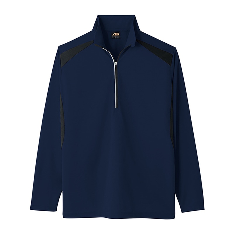 コーコス信岡 長袖ハーフジップ AS-578 ネイビー SS 1枚（ご注文単位1枚）【直送品】