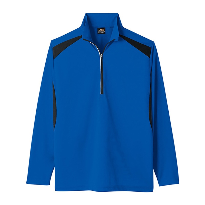 コーコス信岡 長袖ハーフジップ AS-578 ブルー SS 1枚（ご注文単位1枚）【直送品】