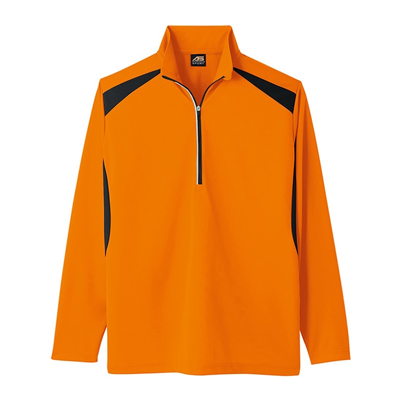 コーコス信岡 長袖ハーフジップ AS-578 オレンジ SS 1枚（ご注文単位1枚）【直送品】