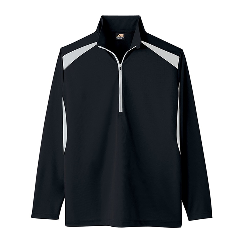 コーコス信岡 長袖ハーフジップ AS-578 ブラック 5L 1枚（ご注文単位1枚）【直送品】