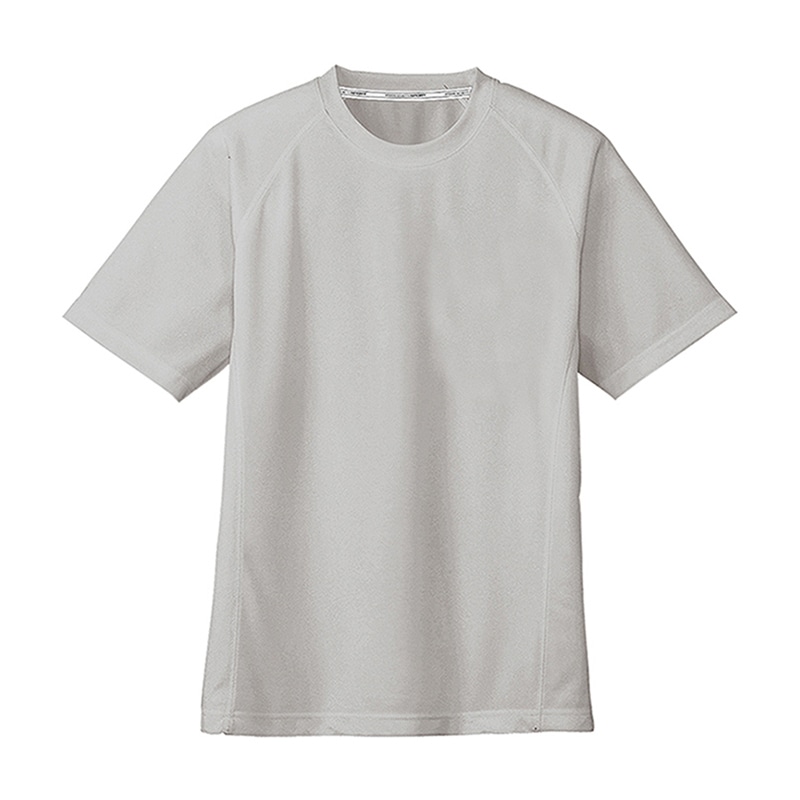 コーコス信岡 半袖Tシャツ 胸ポケットなし AS-647 シルバー L 1枚（ご注文単位1枚）【直送品】