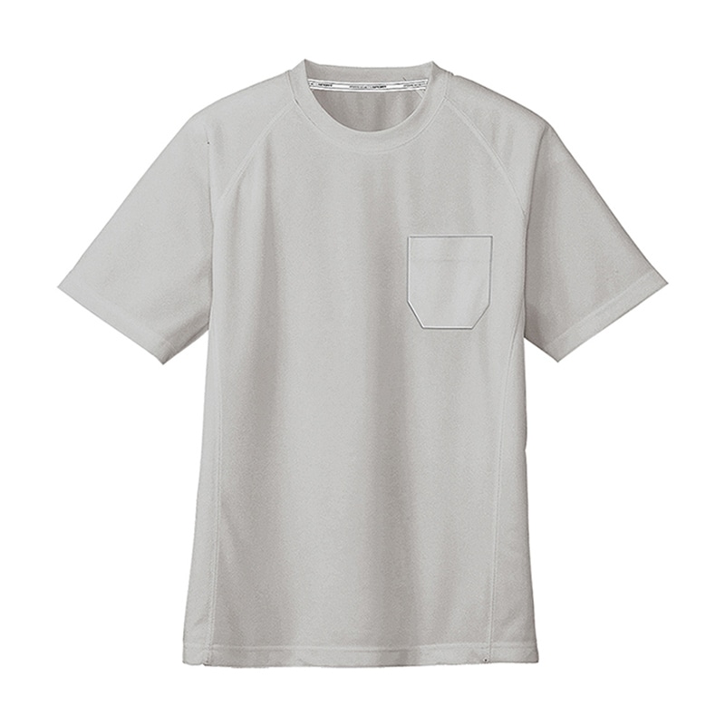 コーコス信岡 半袖Tシャツ 胸ポケット付き AS-657 シルバー M 1枚（ご注文単位1枚）【直送品】