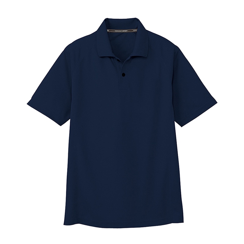 コーコス信岡 半袖ポロシャツ 胸ポケットなし AS-1647 ネイビー L 1枚（ご注文単位1枚）【直送品】