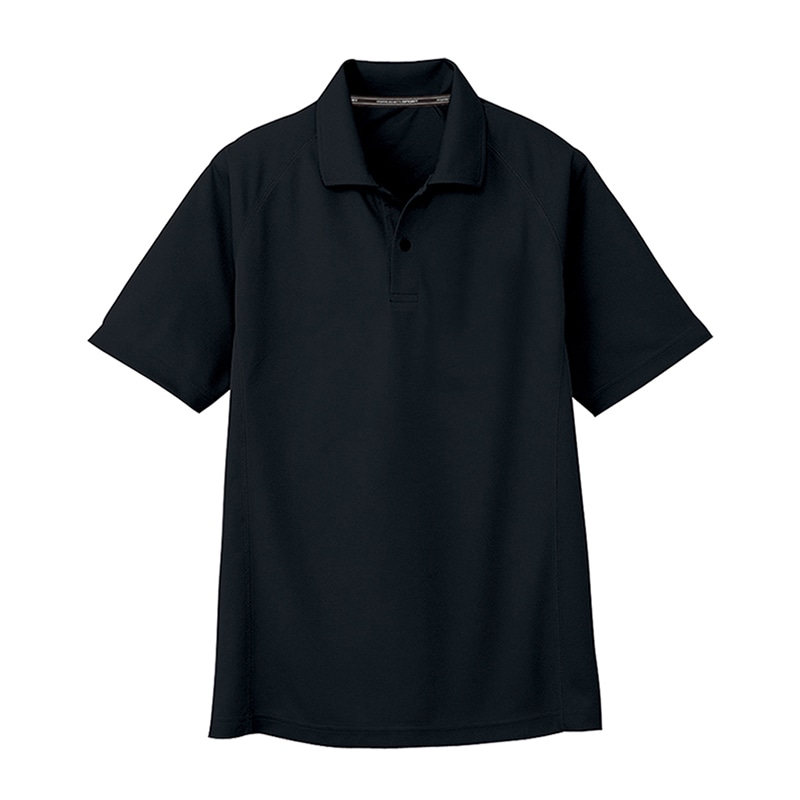 コーコス信岡 半袖ポロシャツ 胸ポケットなし AS-1647 ブラック 4L 1枚（ご注文単位1枚）【直送品】