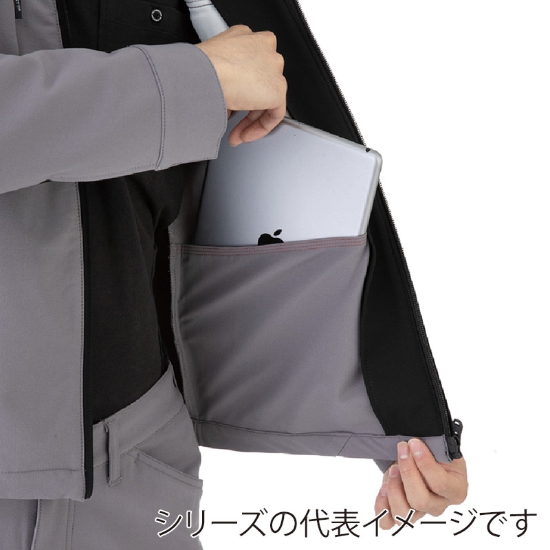 コーコス信岡 ストレッチ半袖ブルゾン A-7060 グレー 3L 1枚(ご注文単位1枚)【直送品】