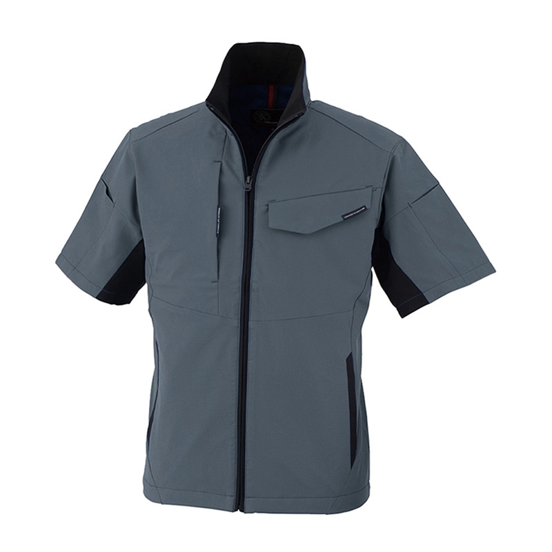 コーコス信岡 ストレッチ半袖ブルゾン A-7060 チャコール 3L 1枚（ご注文単位1枚）【直送品】