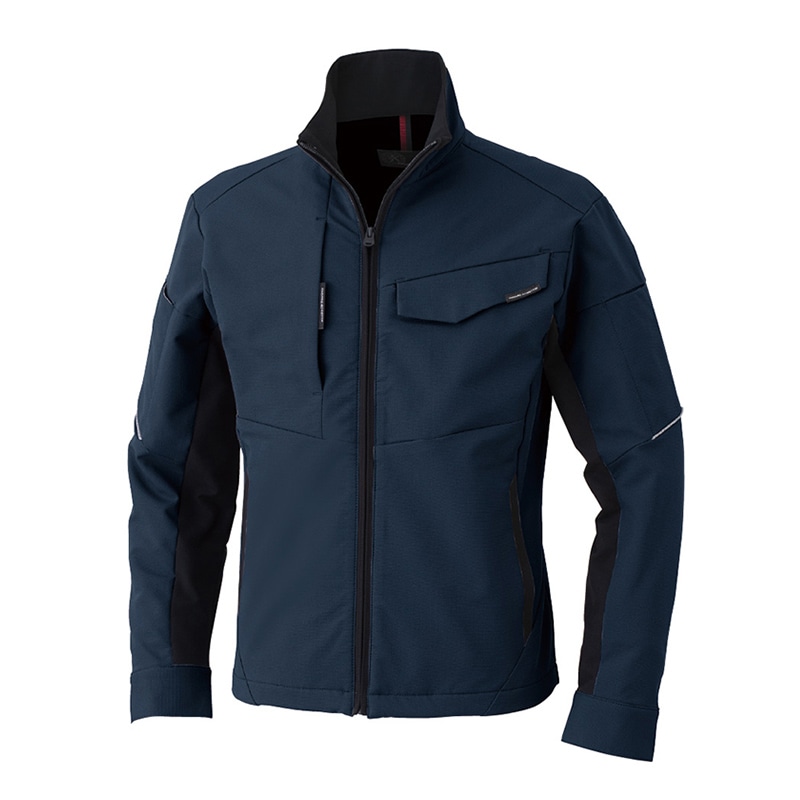 コーコス信岡 ストレッチ長袖ブルゾン A-7061 ネイビー 6L 1枚（ご注文単位1枚）【直送品】