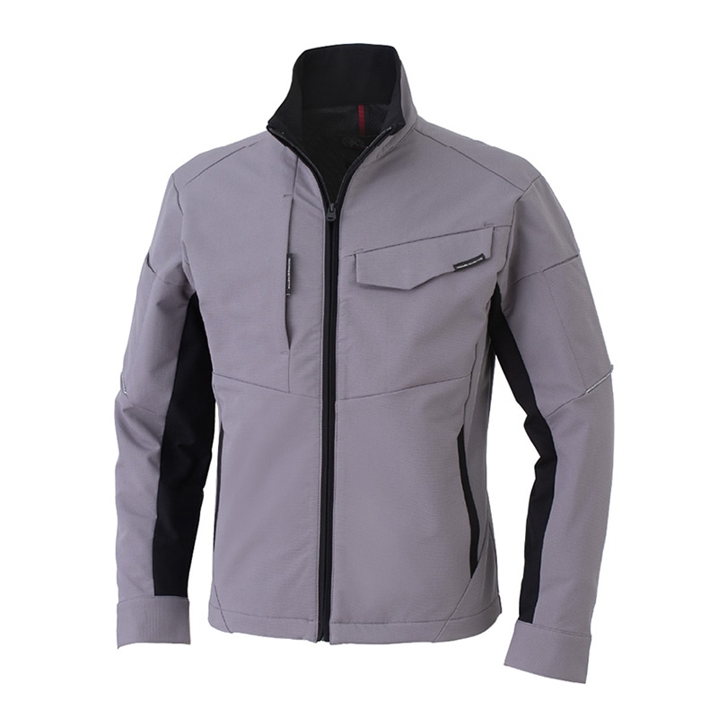 コーコス信岡 ストレッチ長袖ブルゾン A-7061 グレー LL 1枚（ご注文単位1枚）【直送品】