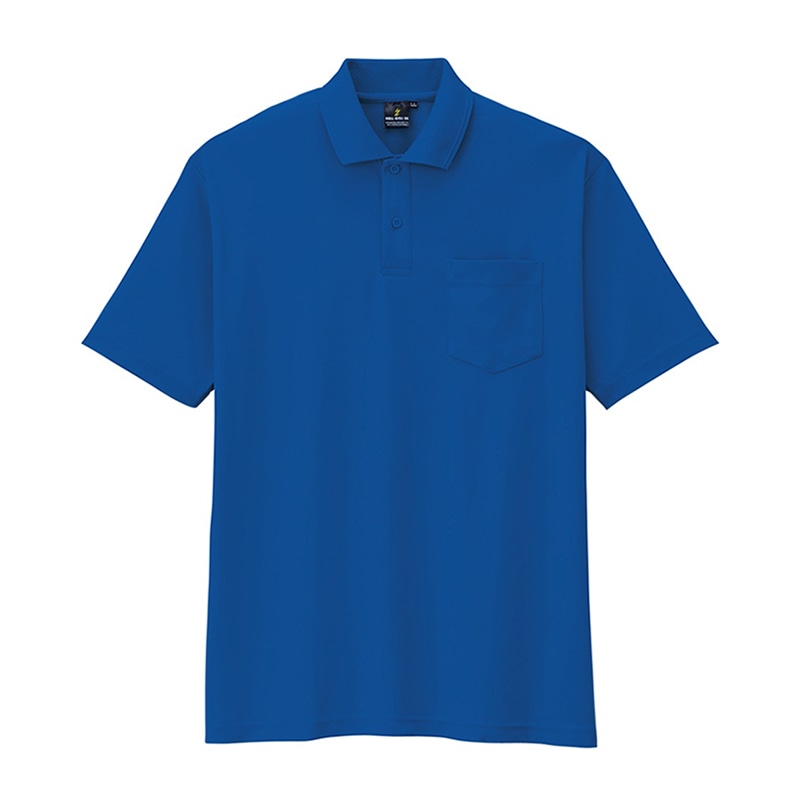 コーコス信岡 制電・防透・消臭 半袖ポロシャツ AS-257 サックス 5L 1枚（ご注文単位1枚）【直送品】