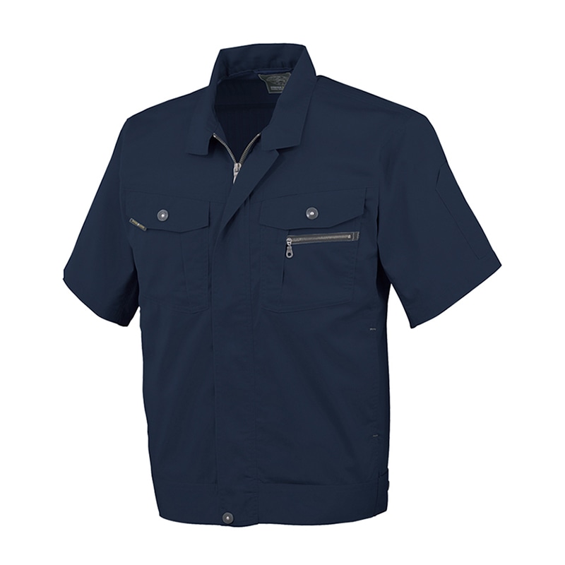 コーコス信岡 立体カット 半袖ブルゾン AS-930 ネイビー M 1枚（ご注文単位1枚）【直送品】