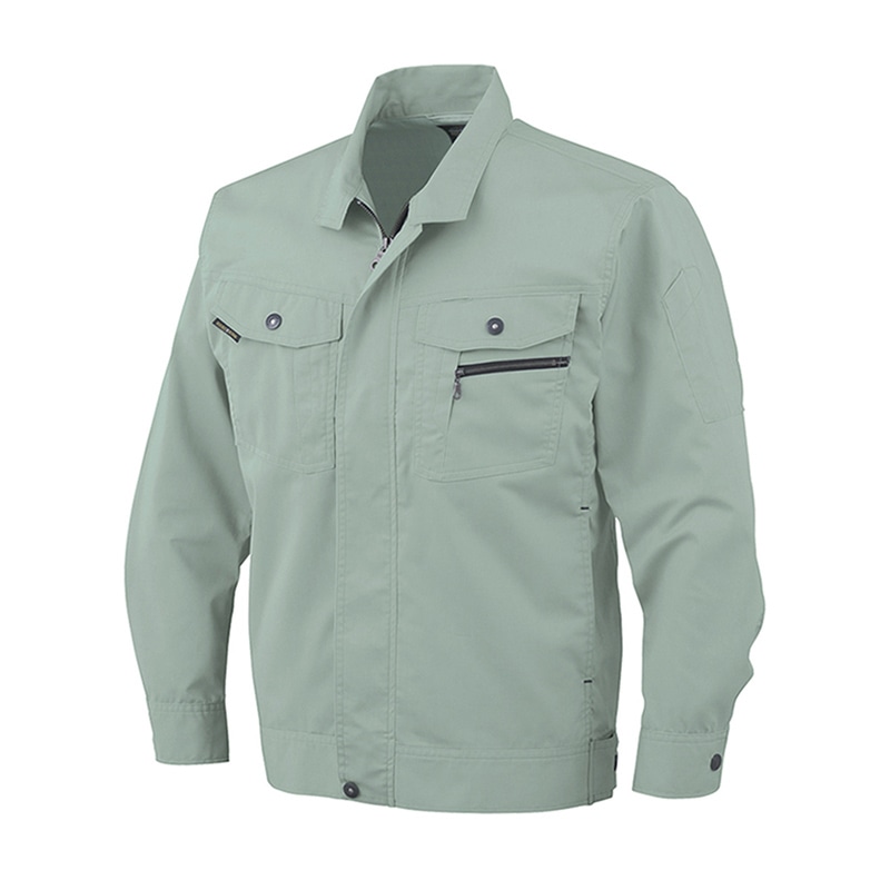 コーコス信岡 立体カット 長袖ブルゾン AS-931 グリーン S 1枚（ご注文単位1枚）【直送品】