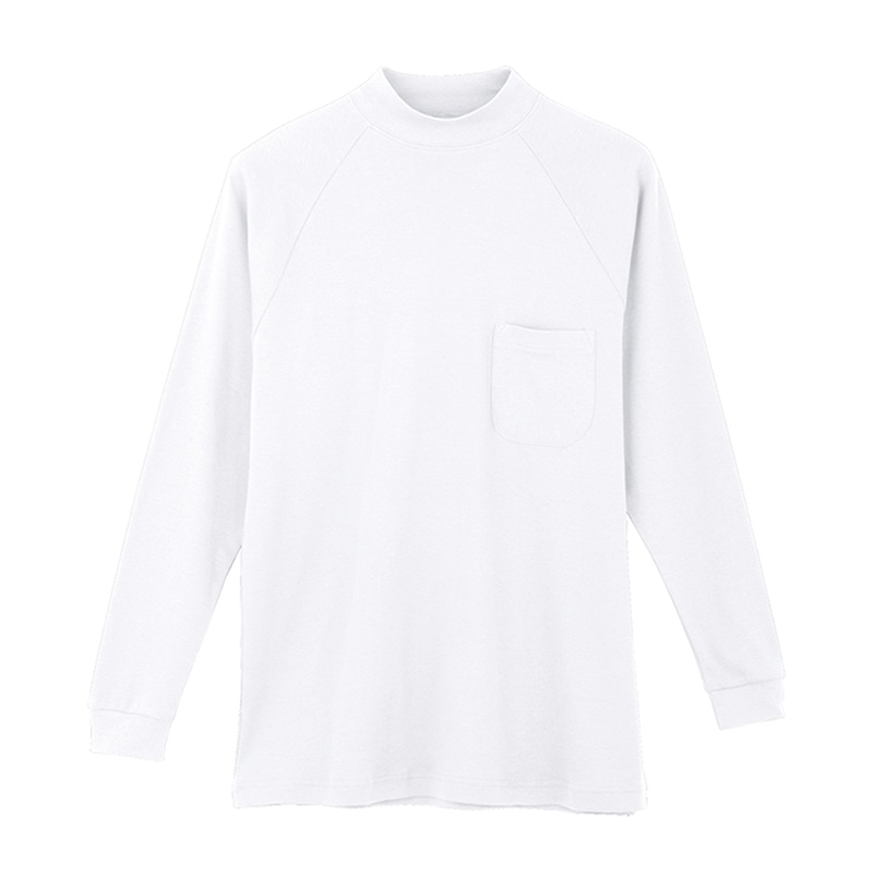 コーコス信岡 長袖ハイネックTシャツ 3018 ホワイト LL 1枚（ご注文単位1枚）【直送品】