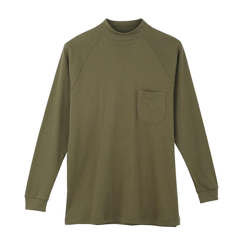 コーコス信岡 長袖ハイネックTシャツ 3018 サファリ M 1枚（ご注文単位1枚）【直送品】