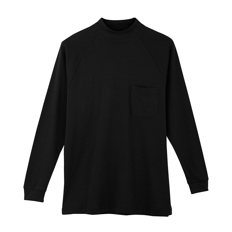 コーコス信岡 長袖ハイネックTシャツ 3018 ブラック M 1枚（ご注文単位1枚）【直送品】