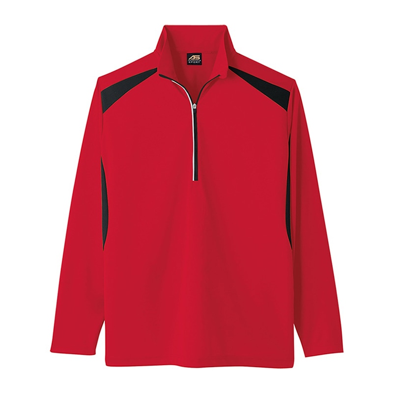 コーコス信岡 長袖ハーフジップ AS-578 レッド 3L 1枚（ご注文単位1枚）【直送品】