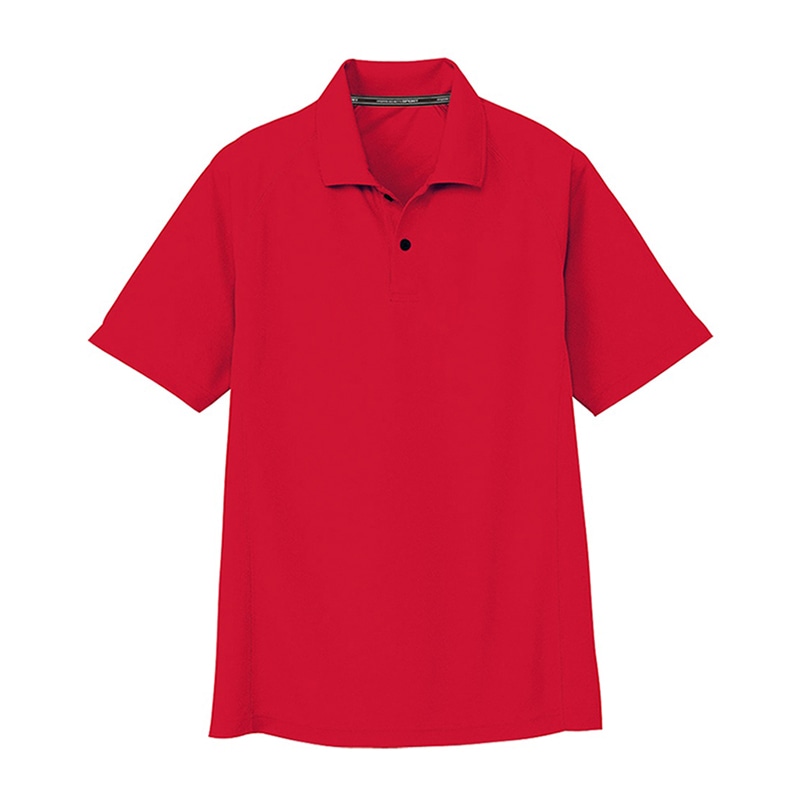 コーコス信岡 半袖ポロシャツ 胸ポケットなし AS-1647 レッド M 1枚（ご注文単位1枚）【直送品】