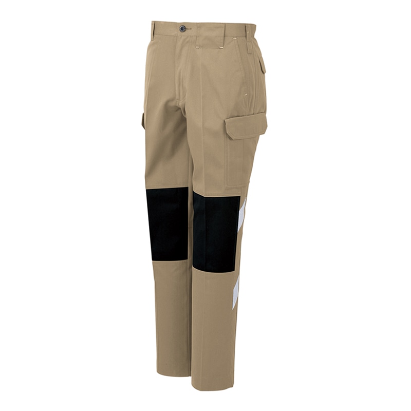 コーコス信岡 ノータック カーゴパンツ 配色 A-3176 カーキ 95cm 1枚（ご注文単位1枚）【直送品】