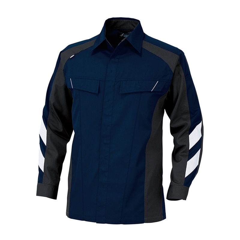 コーコス信岡 長袖シャツ A-3078 ネイビー 3L 1枚（ご注文単位1枚）【直送品】