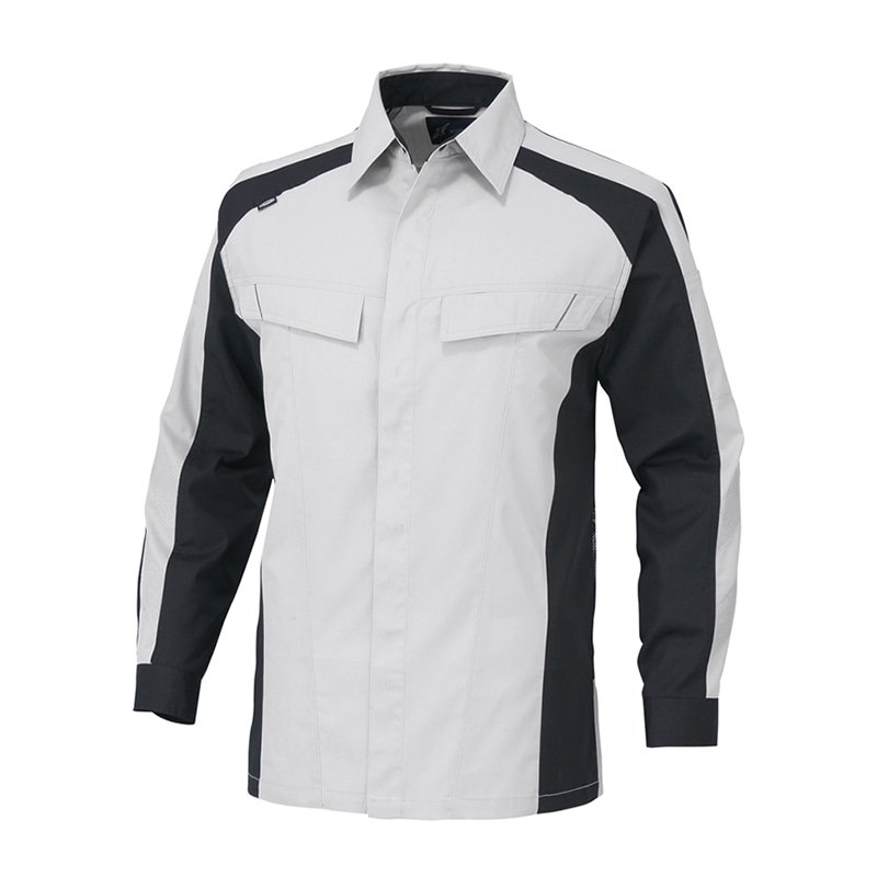 コーコス信岡 長袖シャツ A-3078 シルバー 4L 1枚（ご注文単位1枚）【直送品】