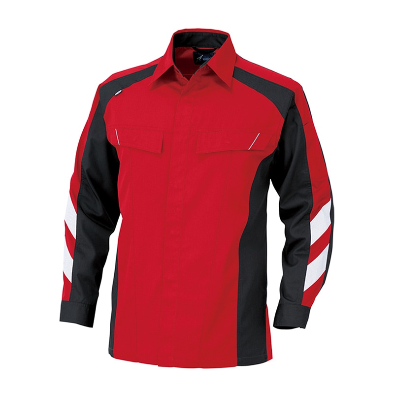 コーコス信岡 長袖シャツ A-3078 レッド  S 1枚（ご注文単位1枚）【直送品】