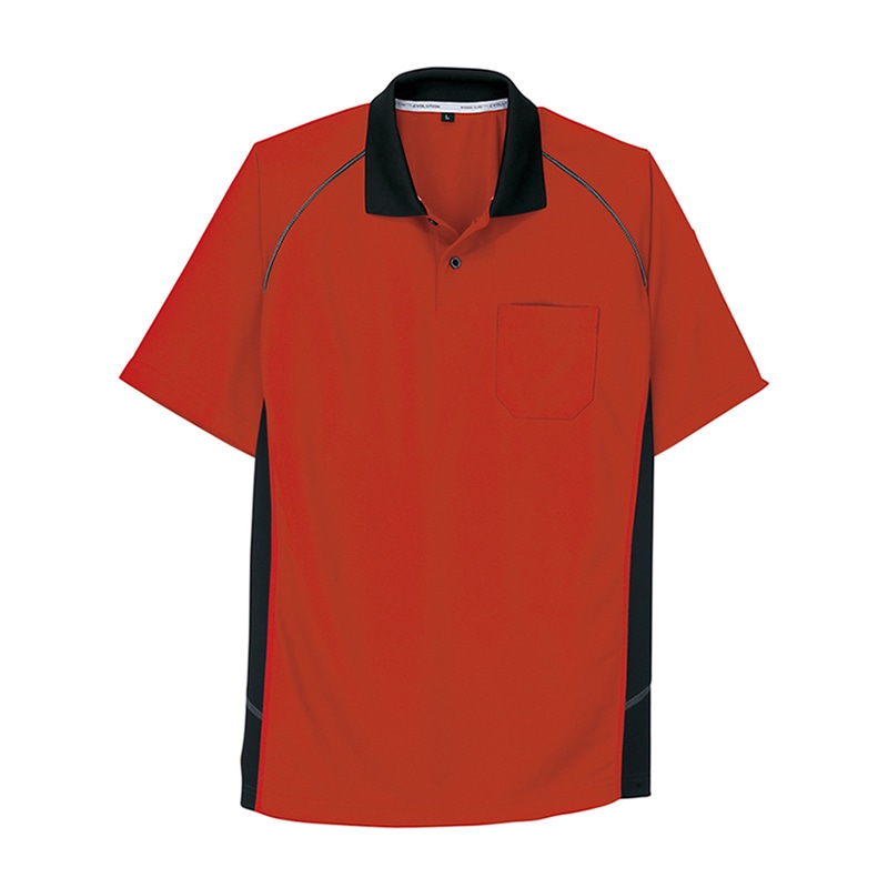 コーコス信岡 半袖ポロシャツ A-3377 オレンジ S 1枚（ご注文単位1枚）【直送品】