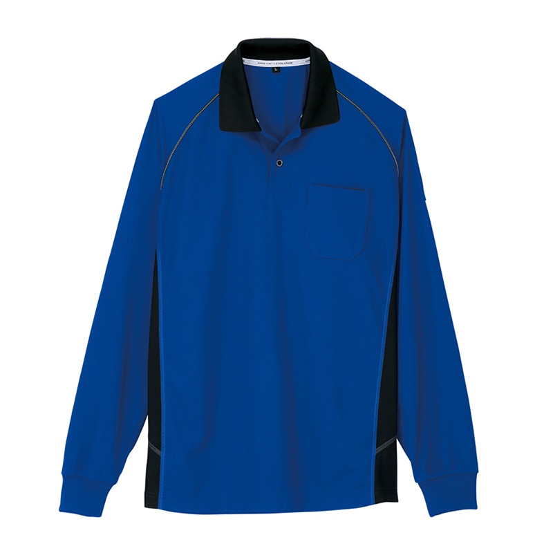 コーコス信岡 長袖ポロシャツ A-3378 ブルー 3L 1枚（ご注文単位1枚）【直送品】