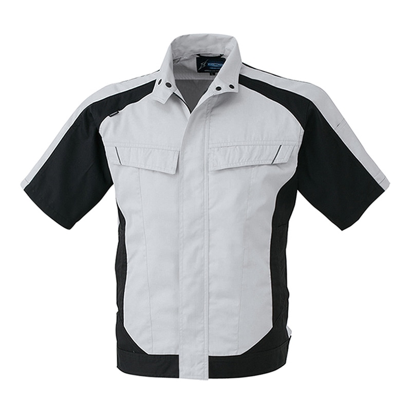 コーコス信岡 半袖ブルゾン A-3070 シルバー S 1枚（ご注文単位1枚）【直送品】