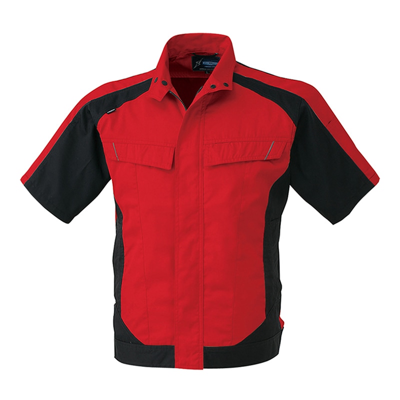 コーコス信岡 半袖ブルゾン A-3070 レッド L 1枚（ご注文単位1枚）【直送品】