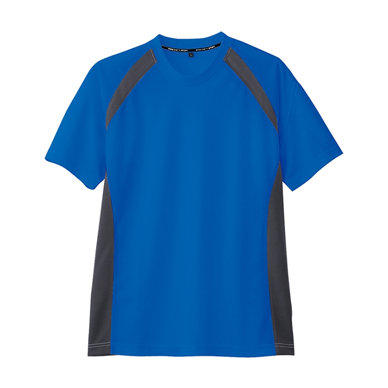 コーコス信岡 半袖Tシャツ AS-627 ブルー M 1枚（ご注文単位1枚）【直送品】