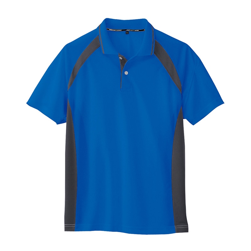 コーコス信岡 半袖ポロシャツ AS-1627 ブルー M 1枚（ご注文単位1枚）【直送品】