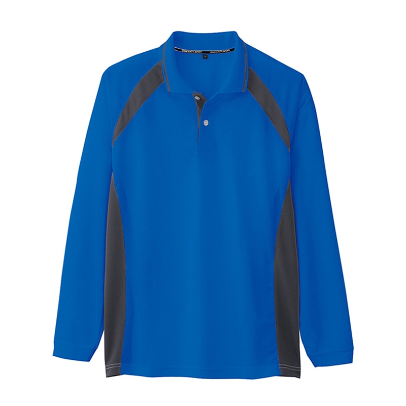 コーコス信岡 長袖ポロシャツ AS-1628 ブルー 5L 1枚（ご注文単位1枚）【直送品】