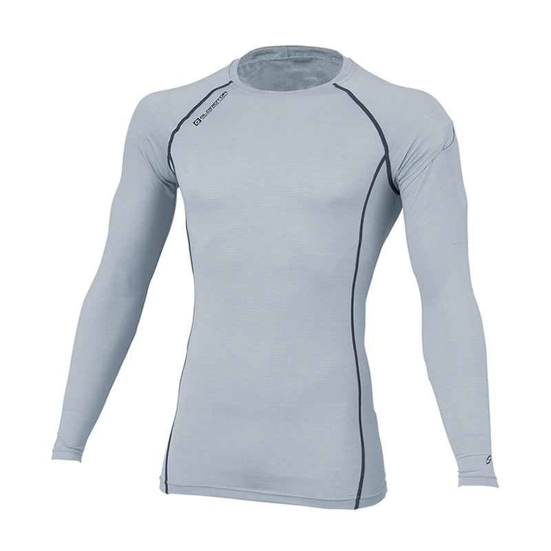 コーコス信岡 ニオイクリア 消臭パワーサポート長袖Tシャツ G-2028 シルバー 3L 1枚（ご注文単位1枚）【直送品】