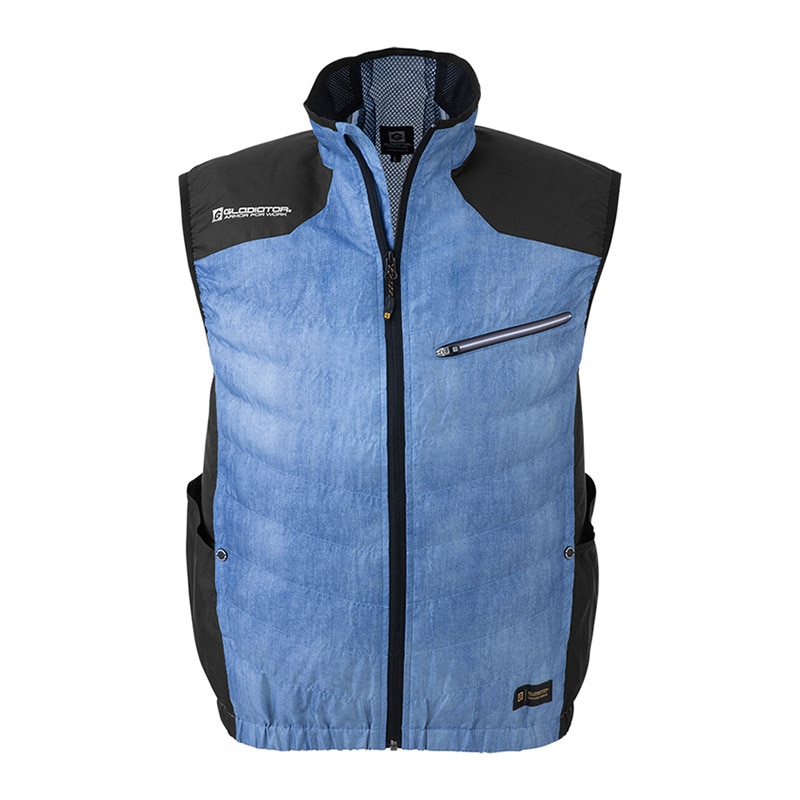 コーコス信岡 ボルトクール 日傘遮熱風 ダウンベスト G-7709 アイスブルー LL 1枚（ご注文単位1枚）【直送品】