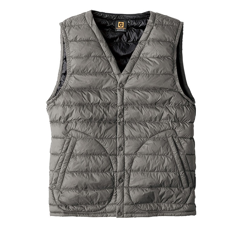 コーコス信岡 Vネックベスト G-399 グレー 4L 1枚（ご注文単位1枚）【直送品】