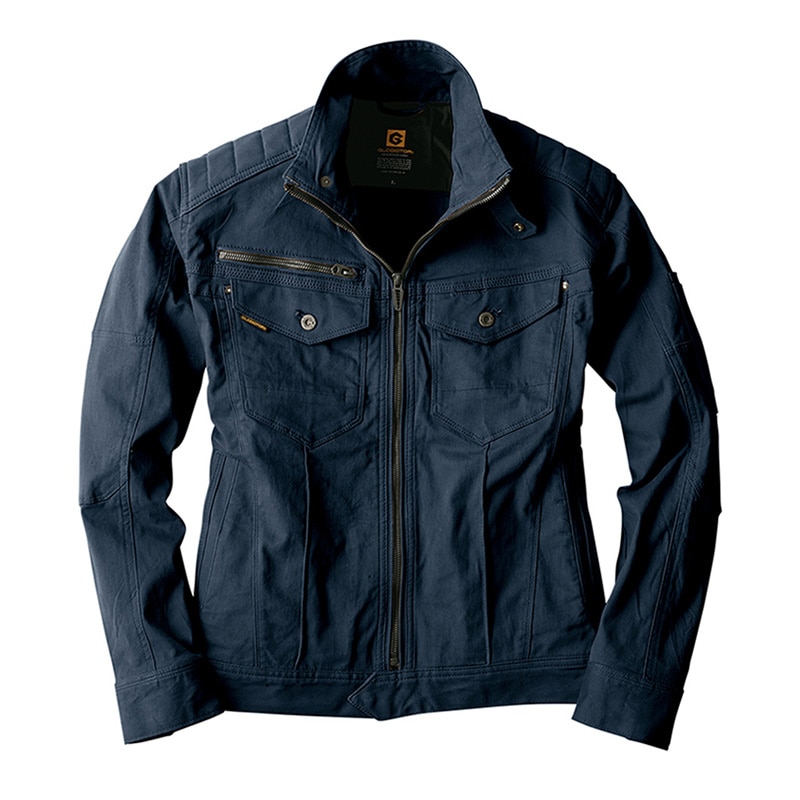 コーコス信岡 ストレッチクロスジャケット G-9100 ネイビー 5L 1枚(ご注文単位1枚)【直送品】