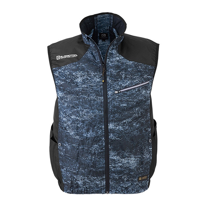 コーコス信岡 ボルトクール 日傘遮熱風 ダウンベスト G-7709 ドットカモ 3L 1枚（ご注文単位1枚）【直送品】