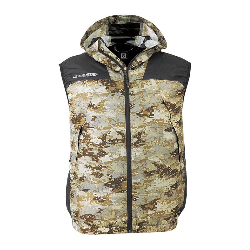 コーコス信岡 ボルトクール 日傘遮熱 フーディーベスト G-7719 デジカーキ S 1枚（ご注文単位1枚）【直送品】