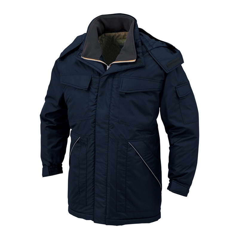 コーコス信岡 軽量・製品制電防寒コート A-12366 ネイビー 4L 1枚（ご注文単位1枚）【直送品】