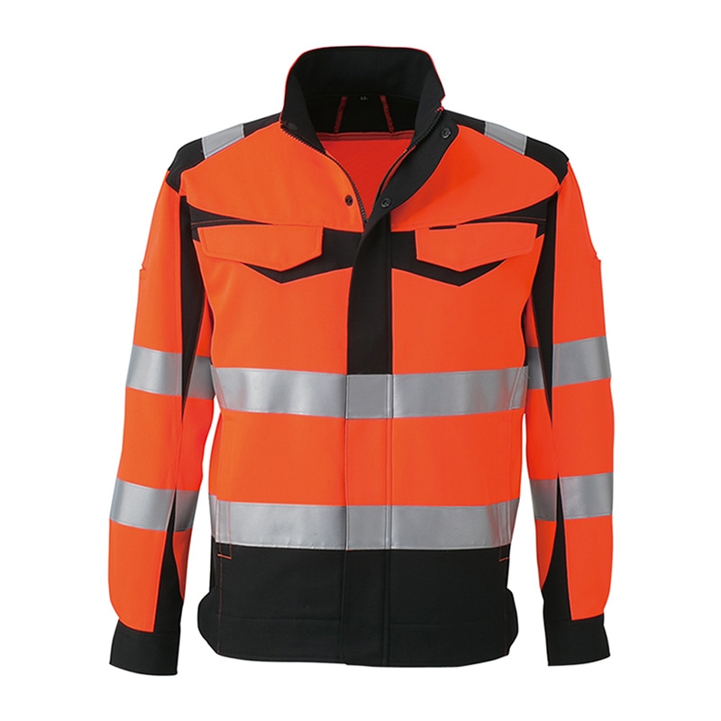 コーコス信岡 高視認性 安全ジャケット CS-2410 オレンジ L 1枚（ご注文単位1枚）【直送品】