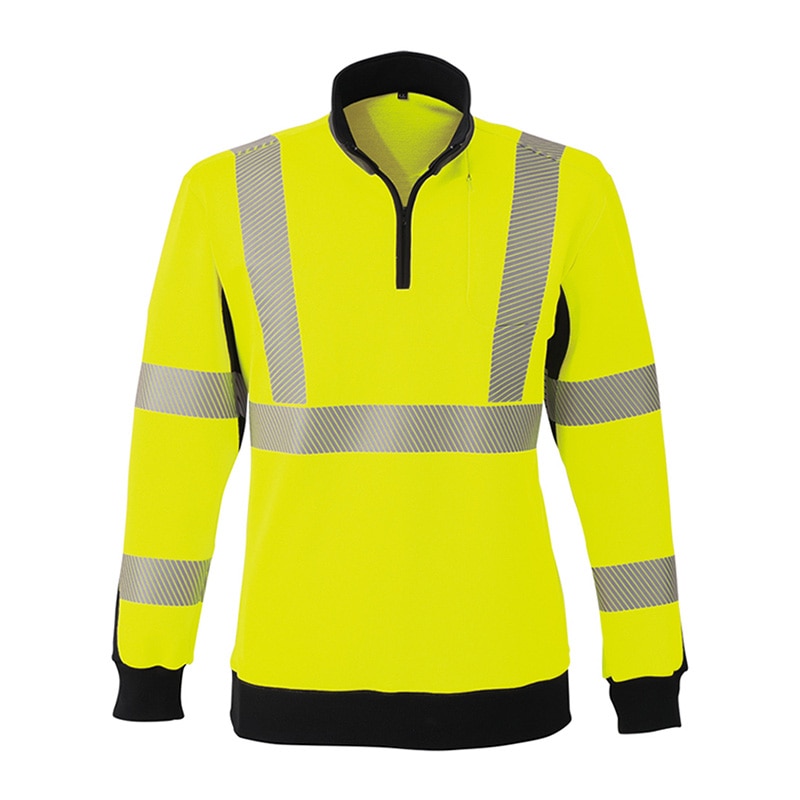 コーコス信岡 高視認性 安全トレーナー CS-2418 イエロー M 1枚（ご注文単位1枚）【直送品】