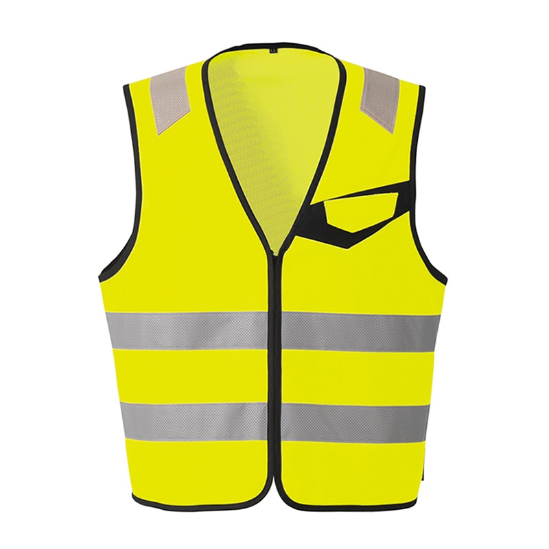 コーコス信岡 高視認性 安全ベスト CS-2419 イエロー L 1枚（ご注文単位1枚）【直送品】