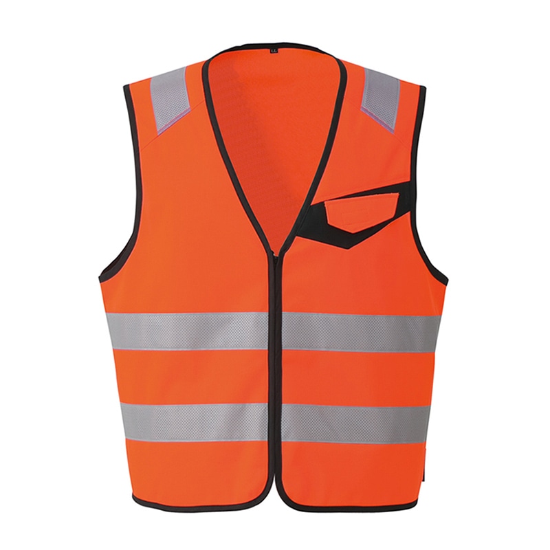 コーコス信岡 高視認性 安全ベスト CS-2419 オレンジ M 1枚（ご注文単位1枚）【直送品】