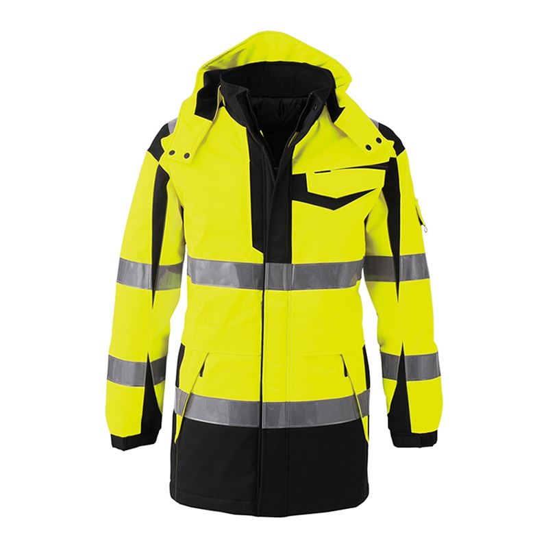 コーコス信岡 高視認性 安全防水防寒コート CS-2426 イエロー M 1枚（ご注文単位1枚）【直送品】